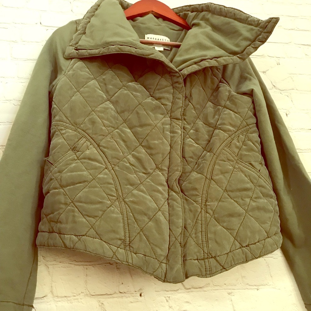 MILTARY GREEN detailed fall jacket